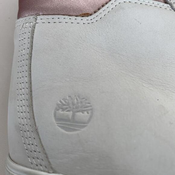 Timberland Women Timberland Women\'s Dausette Sneaker Boot Flat White Chukka Natural Nubuck Sz 10